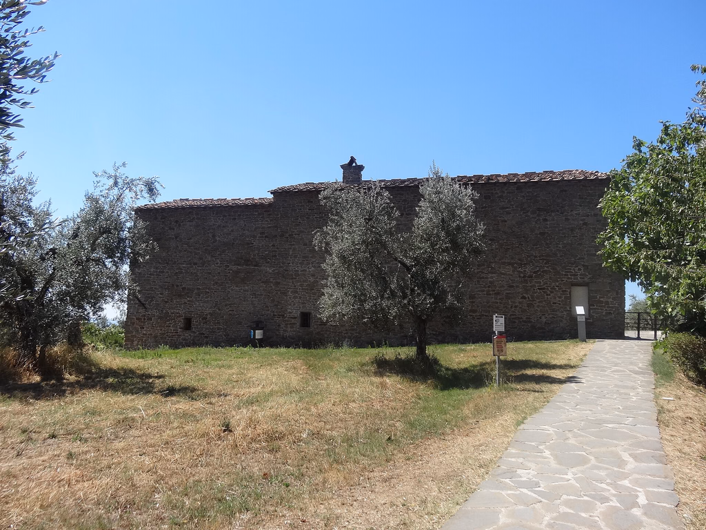 Leonardo’s simple stone birthplace among olive trees at Anchiano